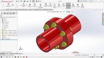 solidworks Flange Coupling drafting and Assembly tutorials for beginners
