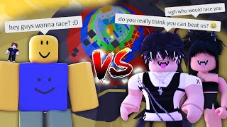 Racing RANDOM PEOPLE In TOWER OF HELL As A NOOB | Roblox | Tower Of Hell