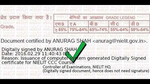 CCC Certificate Validate Problem Solving (सीसीसी सर्टिफिकेट सिग्नेचर समस्या समाधान )