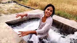 Village girl bathing on tubewell | Bathing Vlog | Indian Girl Bathing Vedio