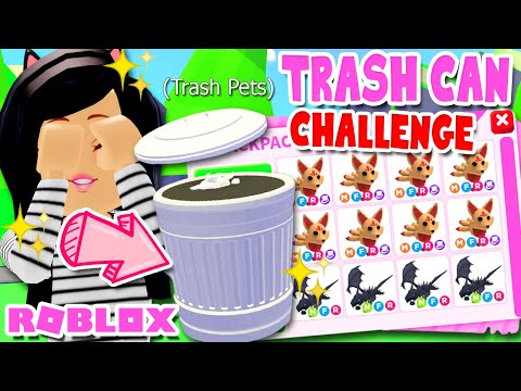 I Tried The Trash Can Challenge In Adopt Me Roblox Youtube - trash can roblox