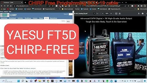 CHIRP-YAESU FT5D Programming FREE( Warning this can cause Problems )