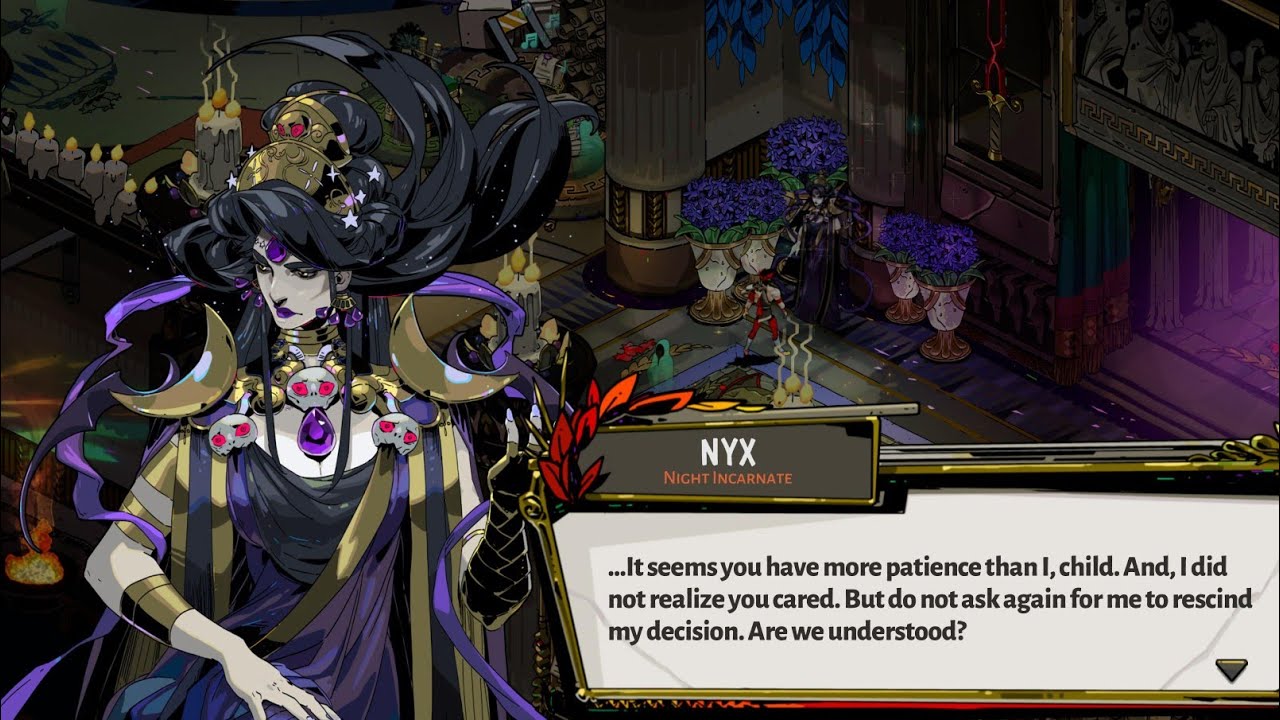 HADES - Zagreus Reconciles with Nyx - After Raising His Voice Regarding Dusa