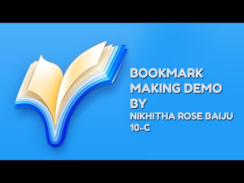 Bookmark Making Demo by Nikhitha Rose Baiju, 10-C | READING DAY/READING MONTH 2021
