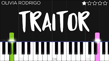 Olivia Rodrigo - traitor | EASY Piano Tutorial