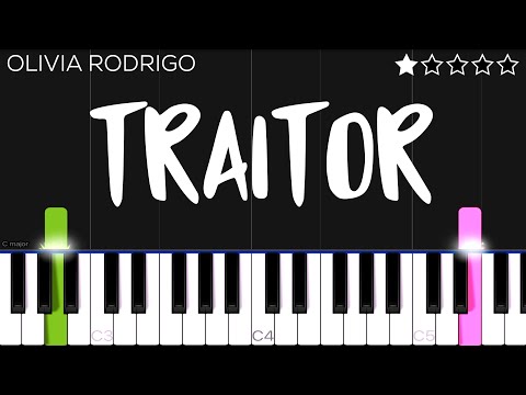 Olivia Rodrigo traitor Sheet Music Notes, Chords