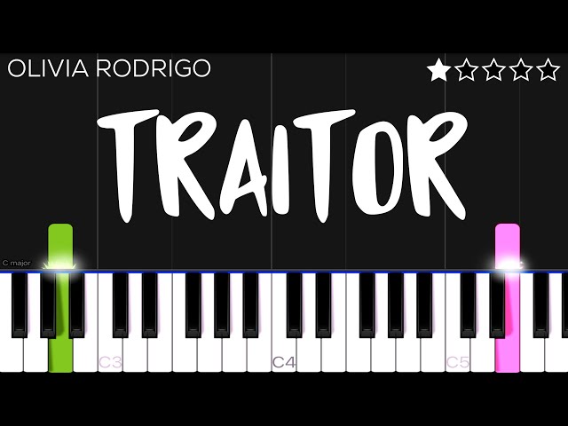 Olivia Rodrigo - traitor (Easy Version) Sheets by C Piano