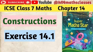 Icse class 7 Maths, Chapter 14, Constructions || Ex 14.1