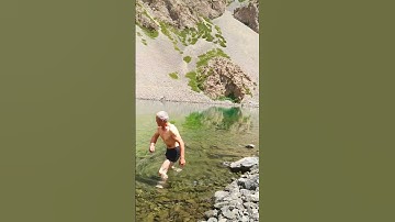 Geological exploration. The new untouched clean lake found.