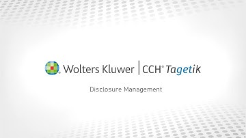 CCH Tagetik for Disclosure Management