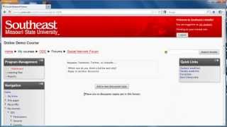 Moodle Demo Course - Navigating Forums