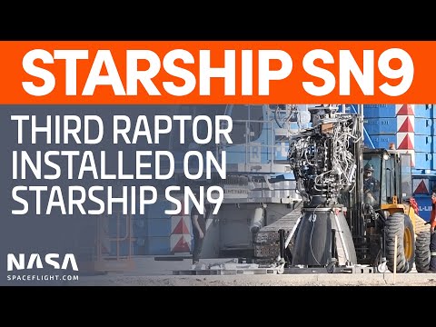 SpaceX Boca Chica - Starship SN9 receives Raptor SN49