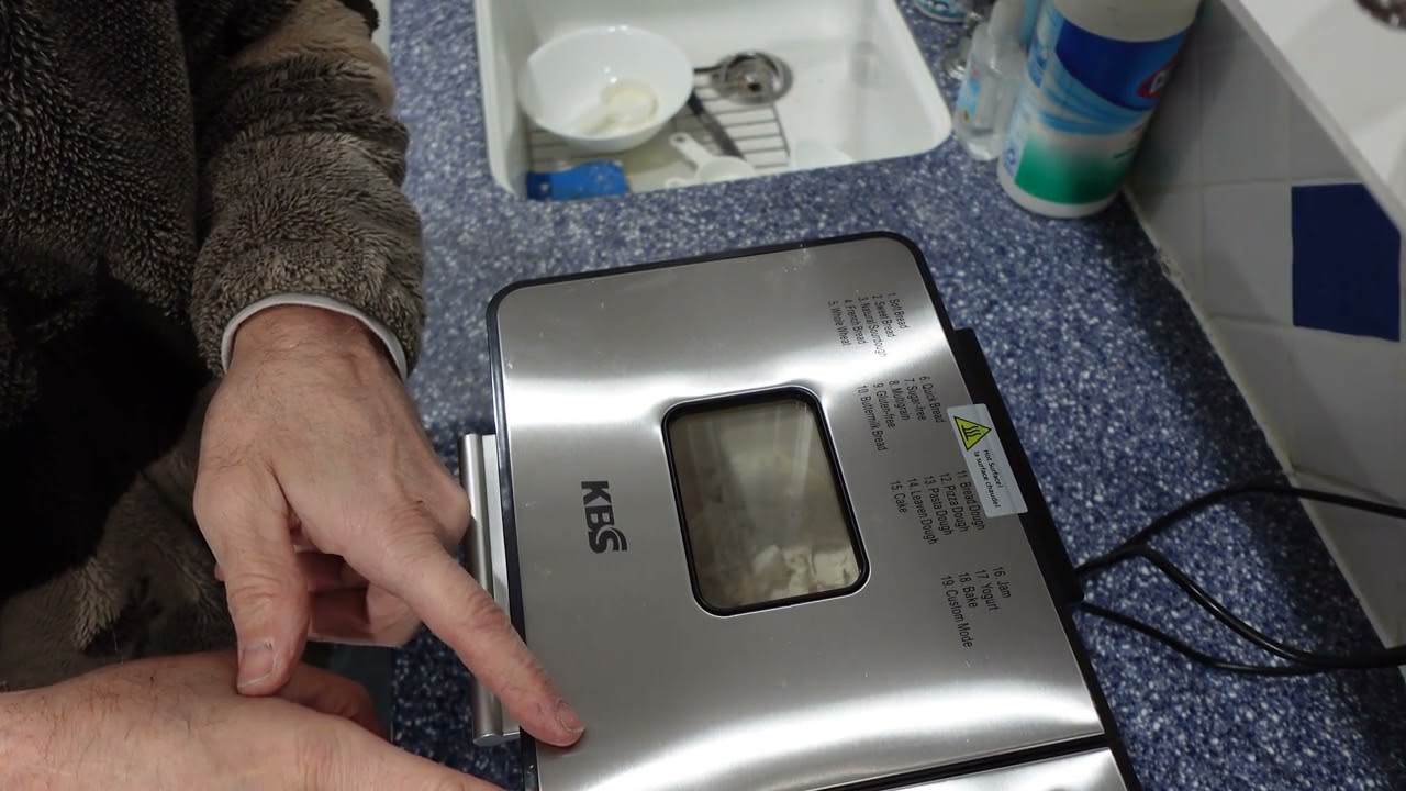 KBS Automatic 19 in 1 Bread Machine, 2LB Bread Maker with Fully Stainless, Dough Maker, 3 Crust