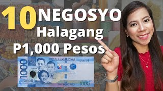 NEGOSYO SA HALAGANG 1000 PESOS I NEGOSYO NA MALIIT ANG PUHUNAN I TIPS AND IDEAS