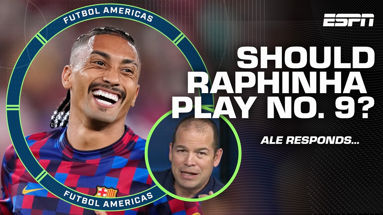 Should Ancelotti play Raphinha at No. 9!? Ale Moreno has THIS to say 👀 | Futbol Americas