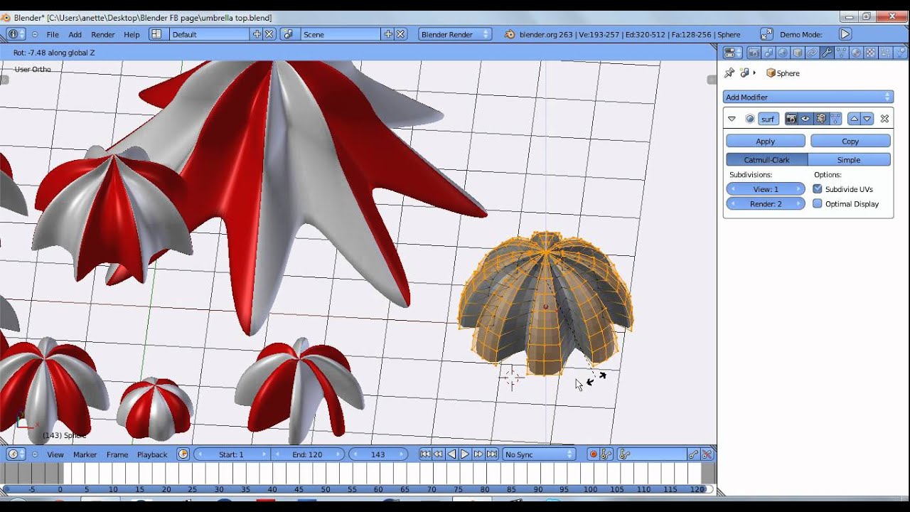 Umbrella/Parachute etc. Tops Blender 3D YouTube