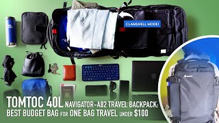 Tomtoc 40L Navigator-A82 Travel Backpack: Best Budget Bag for One Bag Travel Under $100 screenshot 3