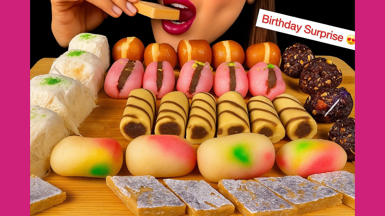 CRAZY INDIAN SWEETS MUKBANG | ASMR EATING INDIAN SWEETS| GULAB JAMUN, RASGULLA, BARFI, HALWA