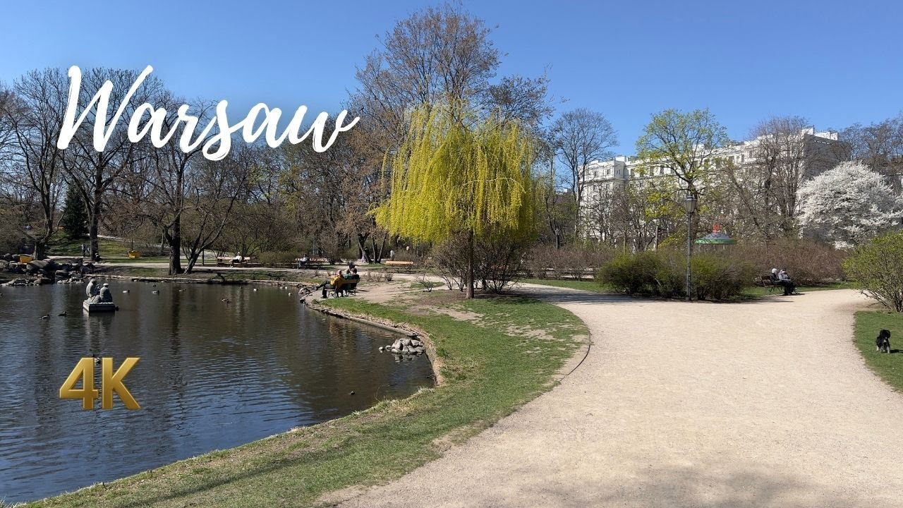 Midday Walk in Warsaw, Poland - 4K 60 fps