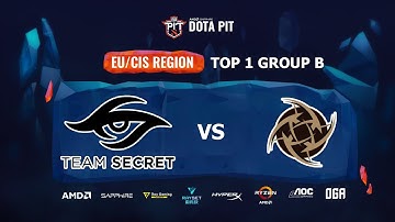 SECRET vs NiP - DAY 5 GROUPSTAGE - OGA DOTA PIT 2020 Highlights DOTA 2