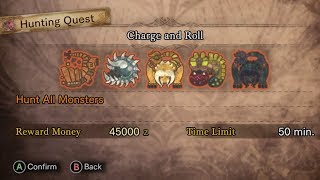 MHW PC - Quest MOD Custom Hunt-A-Thons 1 Charge and Roll