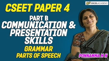 CSEET - Paper IV - Part B - Grammar - Parts of Speech