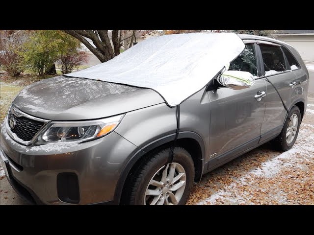 Testing the Windshield Snow Cover by Mopoin in a Blizzard 