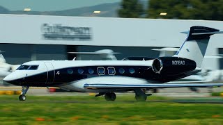 Private Jets Taking off and Landing At Van Nuys | General Aviation Plane Spotting