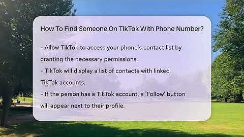 How To Find Someone On TikTok With Phone Number? - Everyday-Networking