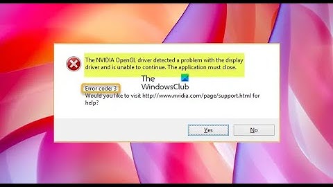 [Solved] NVIDIA OpenGL Driver Error Code 3 | How Fix NVIDIA OpenGL Driver Error Code 3 Easy Way