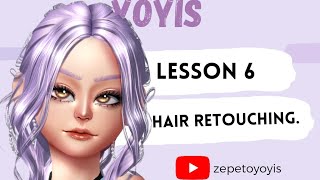[ZCC Class] 🌻Lesson 6. Hair retouching. 👩🏽‍🎨 (BASIC) ||#ZEPETO #ZCCClass screenshot 1