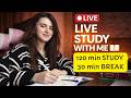 LIVE STUDY WITH ME 120 MIN STUDY 30 MIN BREAK Birlikte 11saat Ders çalışalım 