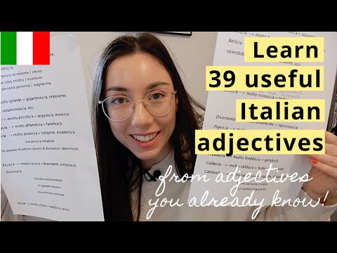 Learn 39 useful Italian adjectives from adjectives you already know [IT, EN, DE, AR, POR subtitles]