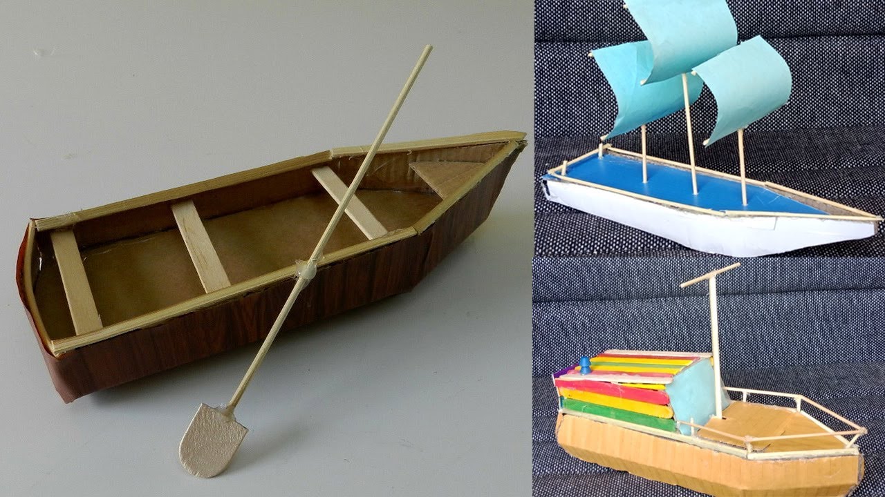 how to make a mini boat out of cardboard