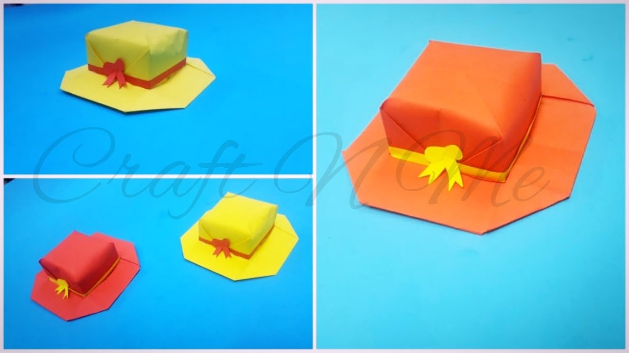 How to make a Paper Hat DIY Craft Origami Hat YouTube
