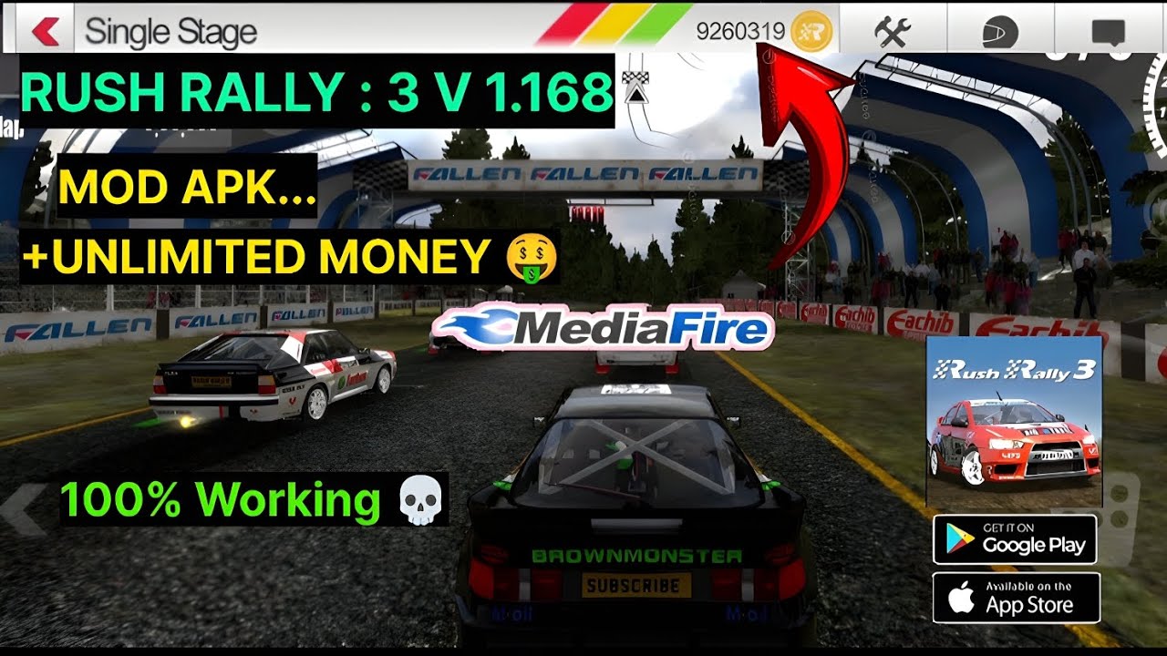 Rush Rally 3] V 1.168  Mod Apk] Unlimited Money 🤑 Free Unlock all Car] 100% Working 💀