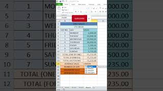 AVERAGE IN EXCEL education edit subscribe editing shortvideo shorts short simple excel