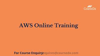 AWS Online Training | AWS Tutorial For Beginners | AWS Training Video | AWS Tutorial | CourseDx