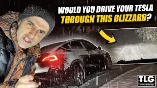 Tesla POV Snow Driving & Snowy Hill Climb Test