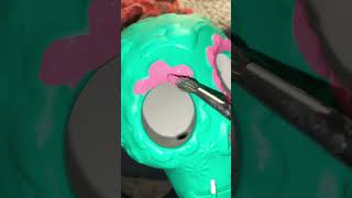 Quick And Easy Sugar Skull Painting | #shorts #art #diy Sugarskull Tutorial 3