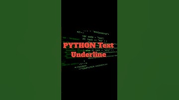 How To Underline PYTHON Text🤔👩‍💻#terminal#programming#python3#python#underline#text#trending