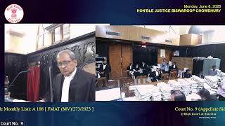 08 June 2026 | Court No. 9 | Live Streaming of the Court proceedings.