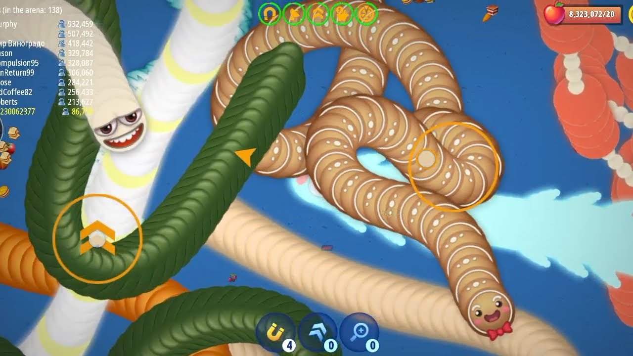 🔴WORMSZONE.IO___GIANT_SLITHER_SNAKE_TOP_01___Epic_Worms_Zone_Best_Gameplay
