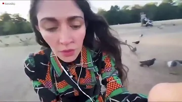 Caroline Polachek screaming at geese