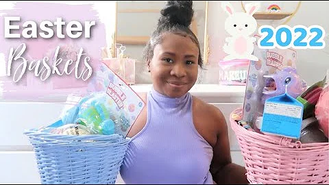 WHAT'S IN MY KIDS EASTER BASKETS 2022 | EASTER BASKET IDEAS GIRL AND TODDLER BOY