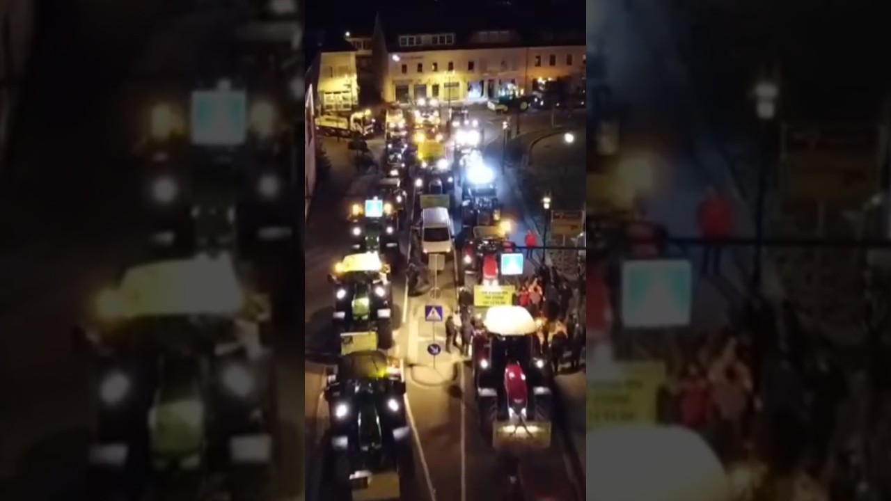 Losheim am See 08.01.2024 🇩🇪 Die Ampel muss weg! Bauern blockieren die Gemeinde im Saarland!