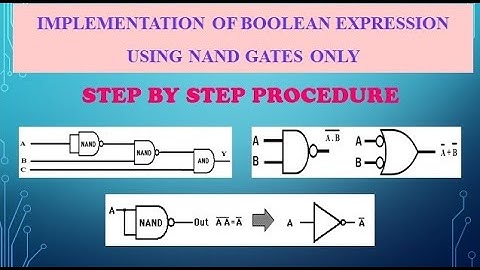 How to implement Boolean expression using NAND Gates only? | Tamil | Digital Principles