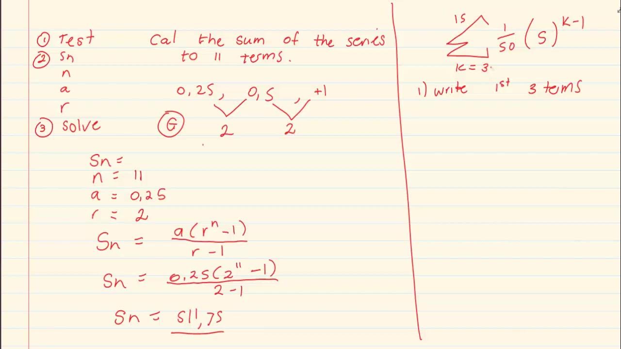 Grade 12 Number Patterns Geometric Series YouTube