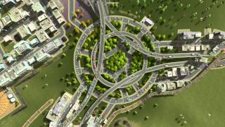 Cities Skylines 3-way roundabout
