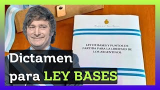 Dictamen LEY BASES en el senado MILEI